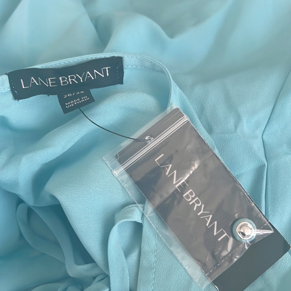 Lane Bryant Peplum Blouse with Angel Sleeves Plus Size 26/28, 4X - Picture 6 of 7